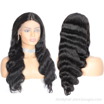 Shmily Virgin Brazilian 30 Inch Straight Body Wave Human Hair Wig Transparent Hd Lace Front Wigs 13X4X1 T Part Human Hair Wig